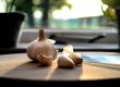 Garlic on a table